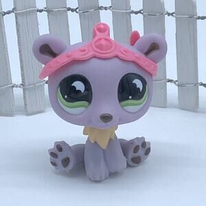 Littlest Pet Shop Authentic Collectible Purple Polar Bear Figure # 833